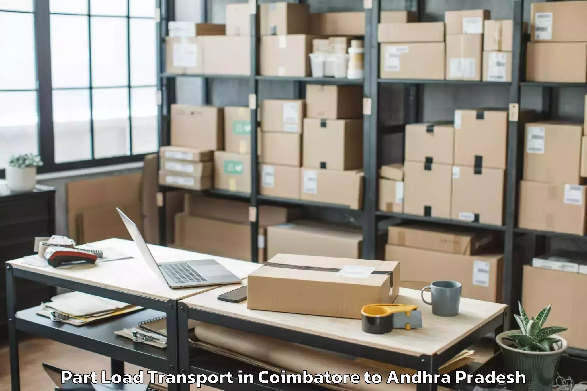 Hassle-Free Coimbatore to Akasahebpet Part Load Transport